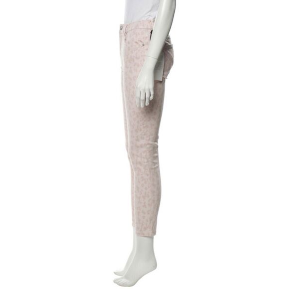 Current Elliott Pink Leopard Print High Waist Stiletto Crop Jeans NWT Size 25 - Picture 5 of 10